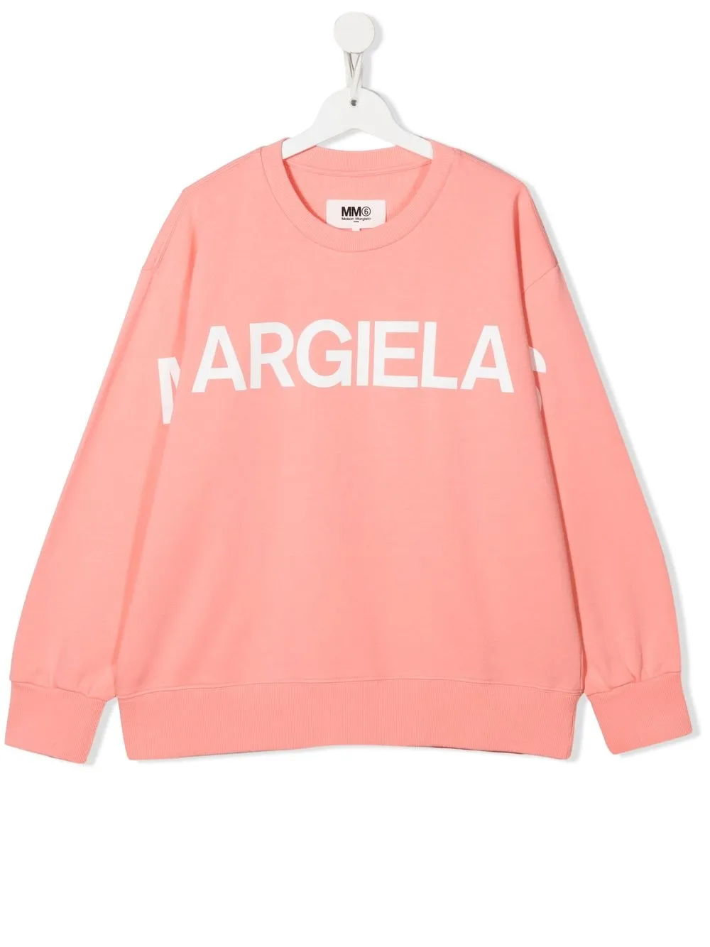 

MM6 Maison Margiela Kids sudadera con logo estampado - Rosado