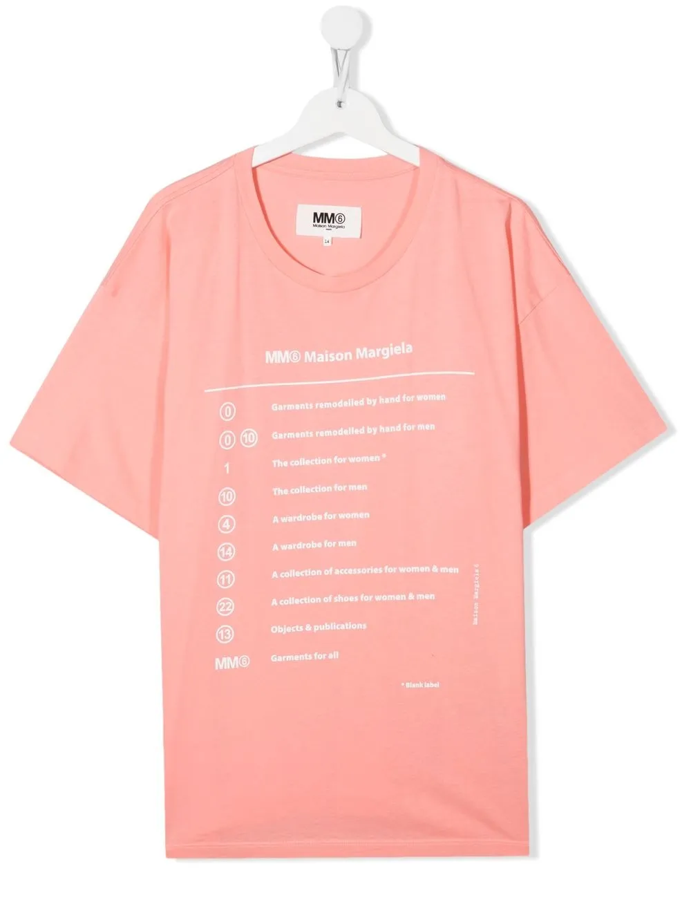 

MM6 Maison Margiela Kids playera con texto estampado - Rosado