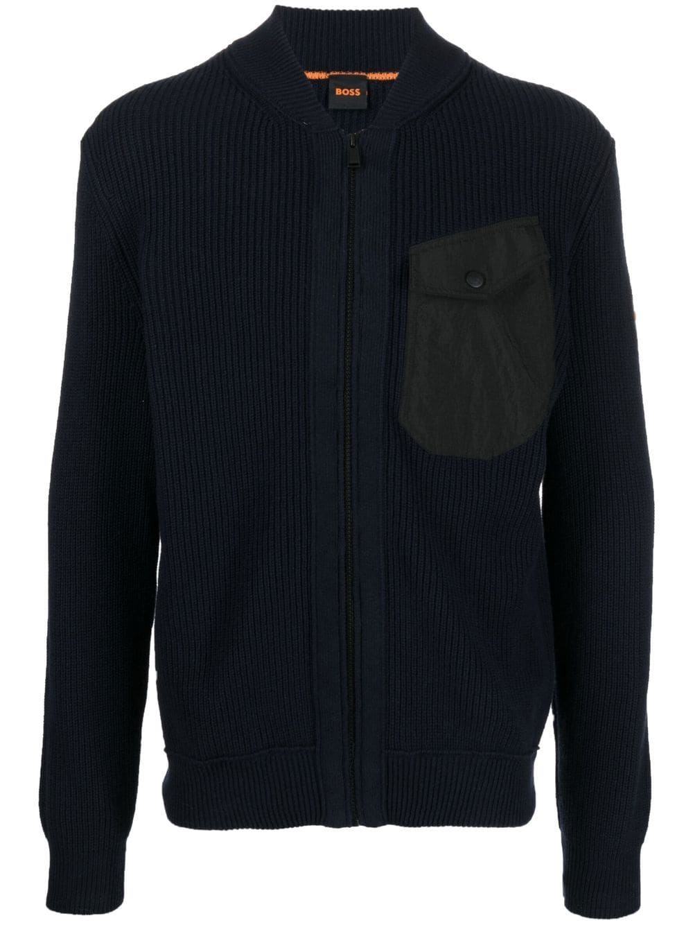 

BOSS zipped-up knit cardigan - Blue