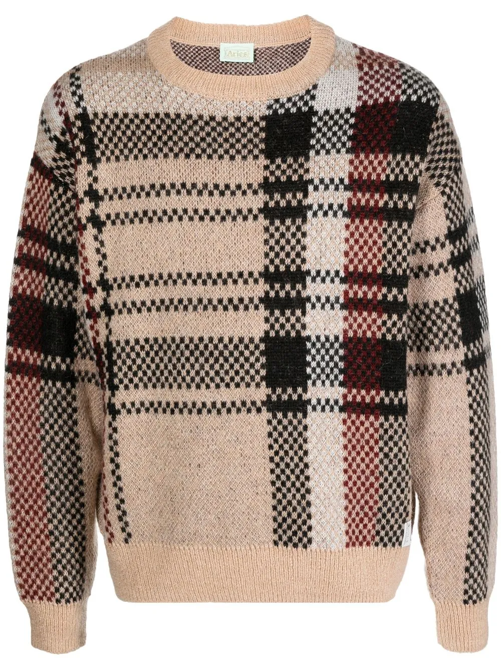 

Aries knitted check jumper - Multicolour