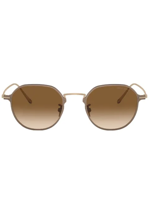 Giorgio Armani logo-print round-frame sunglasses