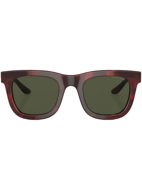 Giorgio Armani Runde Sonnenbrille in Schildpattoptik