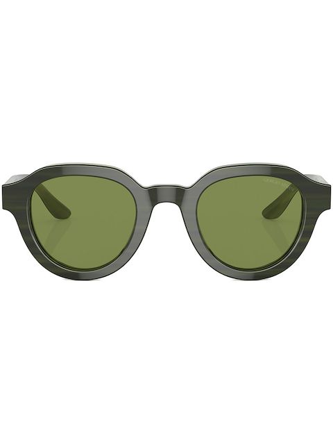 Giorgio Armani logo-print round-frame sunglasses
