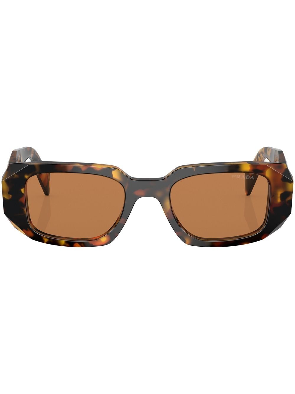 Prada Tortoiseshell-effect Square-frame Sunglasses In Brown