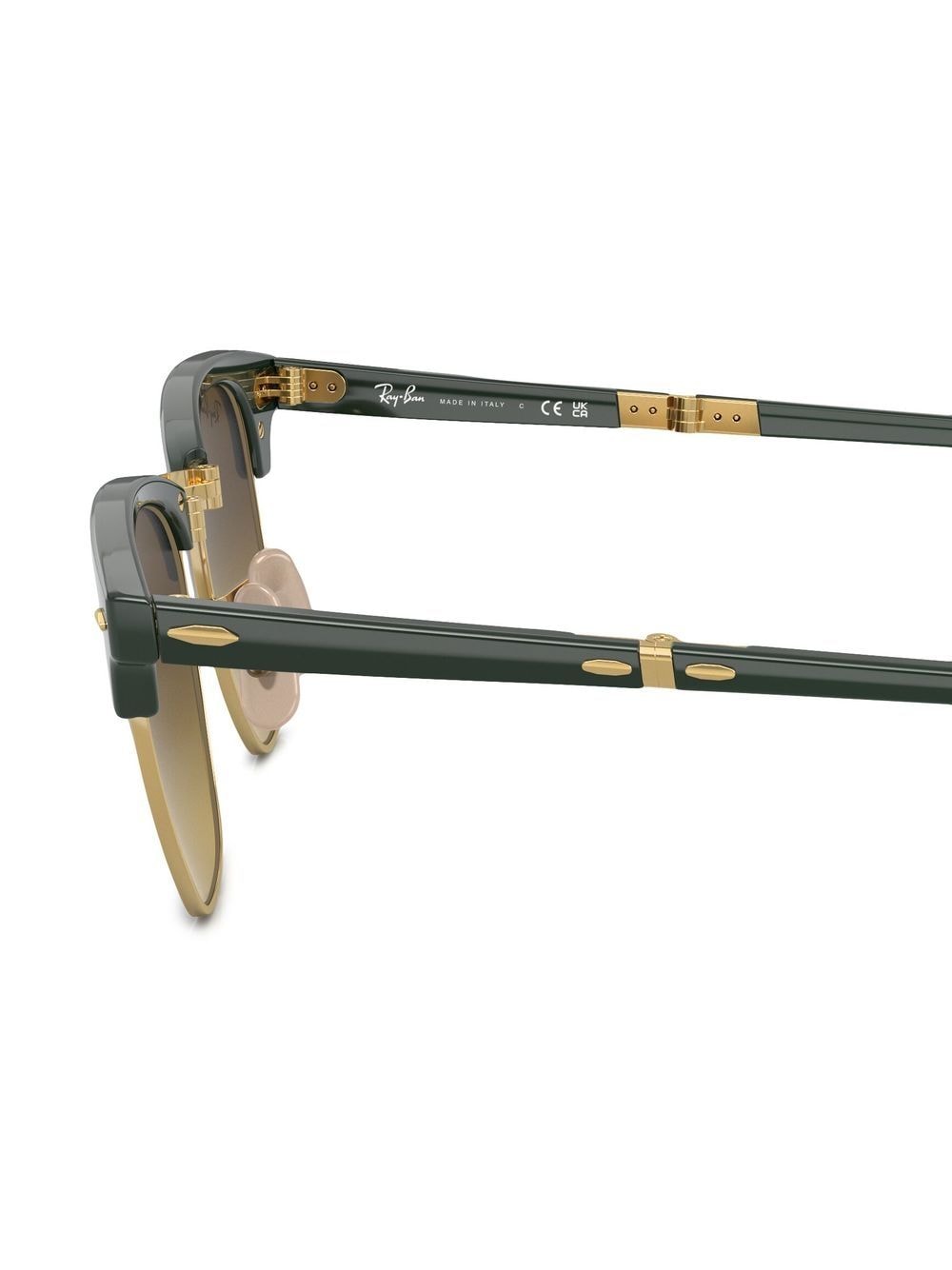 Shop Ray Ban Clubmaster Square-frame Sunglasses In Grün
