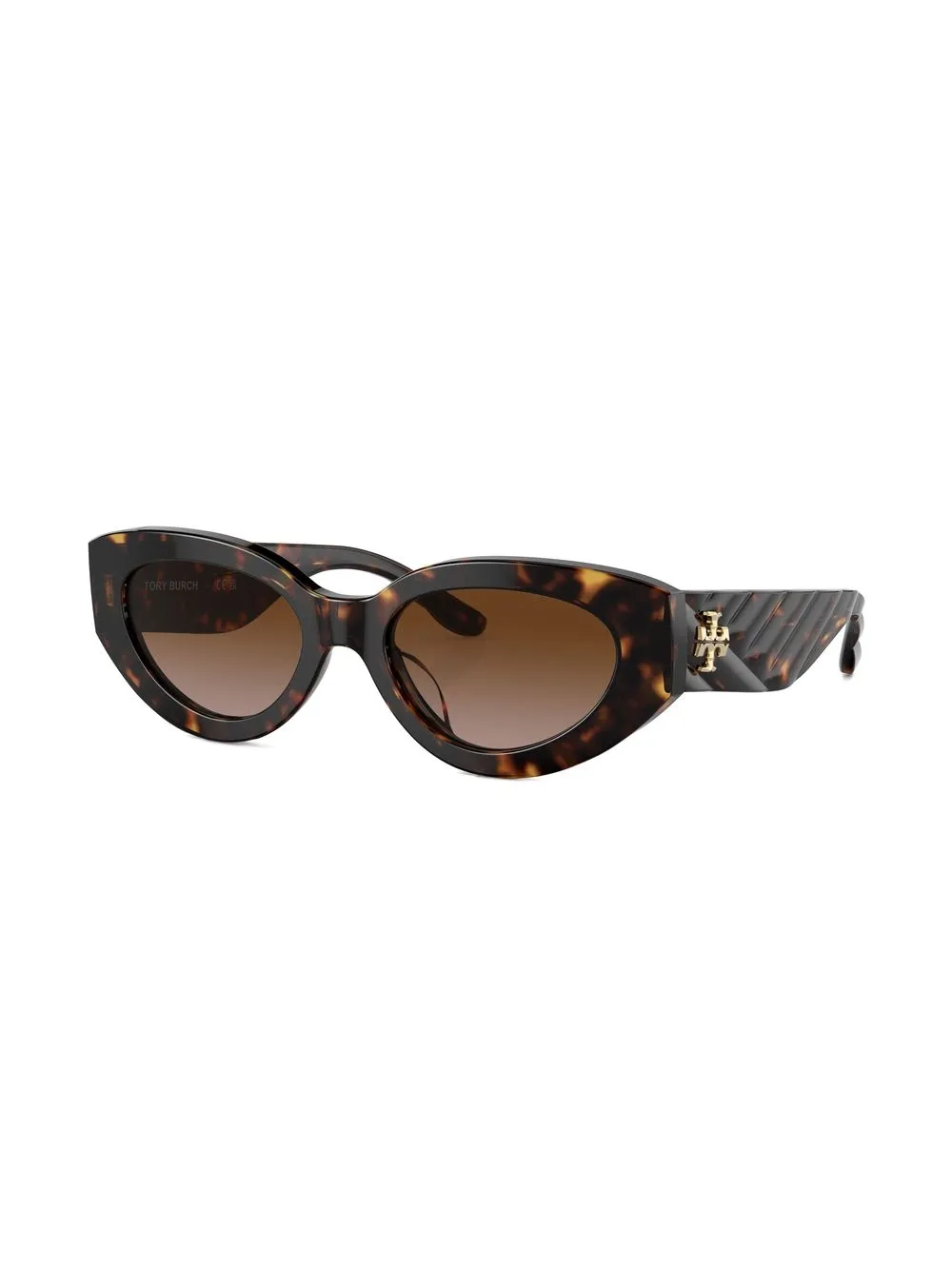 Tory Burch Oval-frame Sunglasses In Brown
