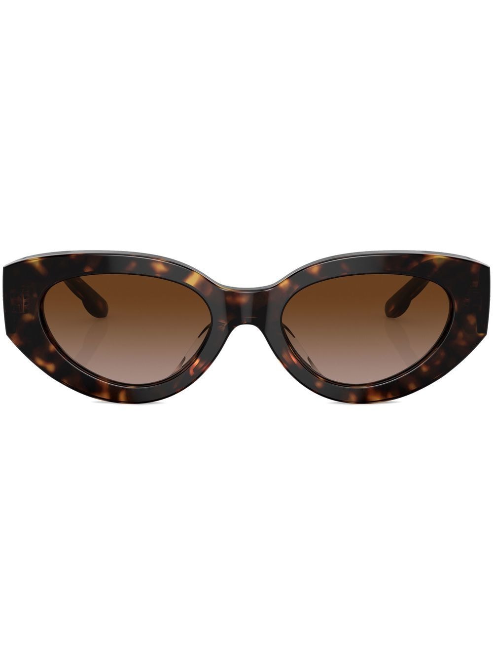 Tory Burch Oval-frame Sunglasses In Brown