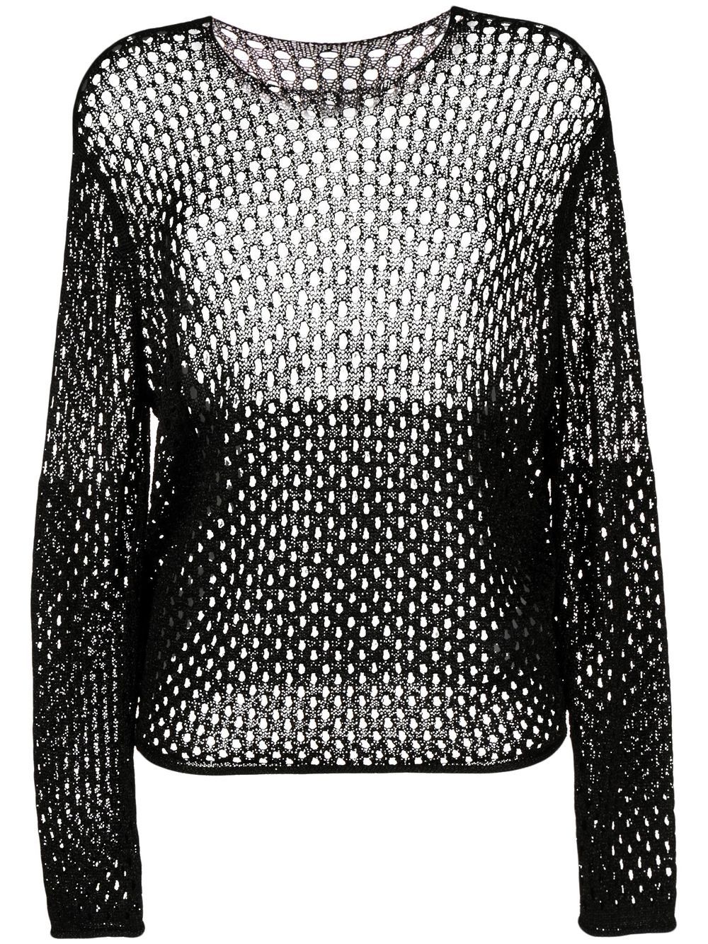 Image 1 of Dion Lee metallic mesh long-sleeved top