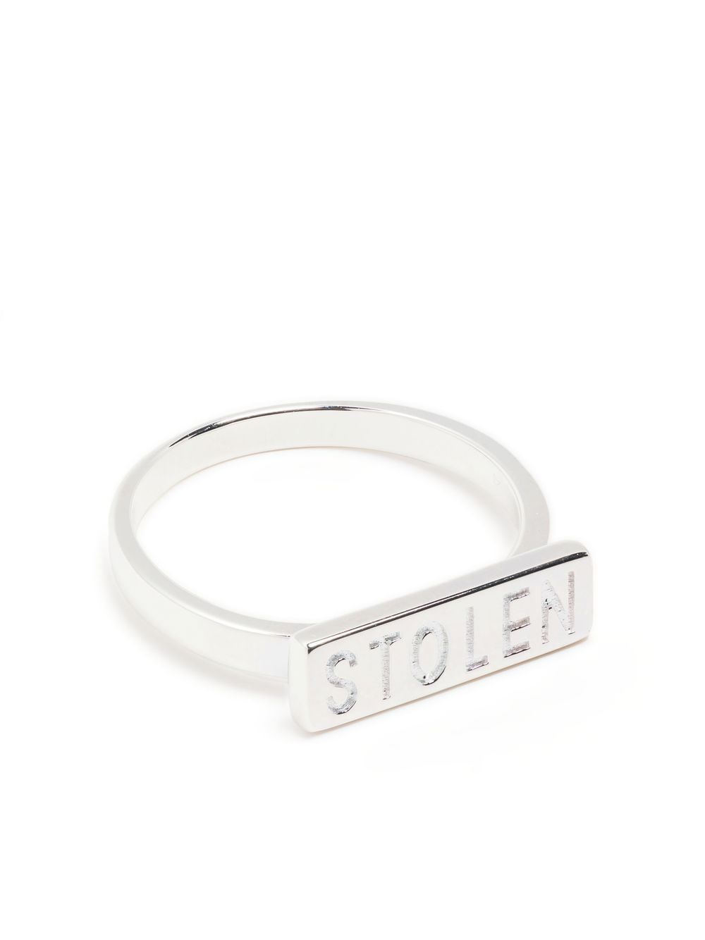 Stolen Bar silver ring