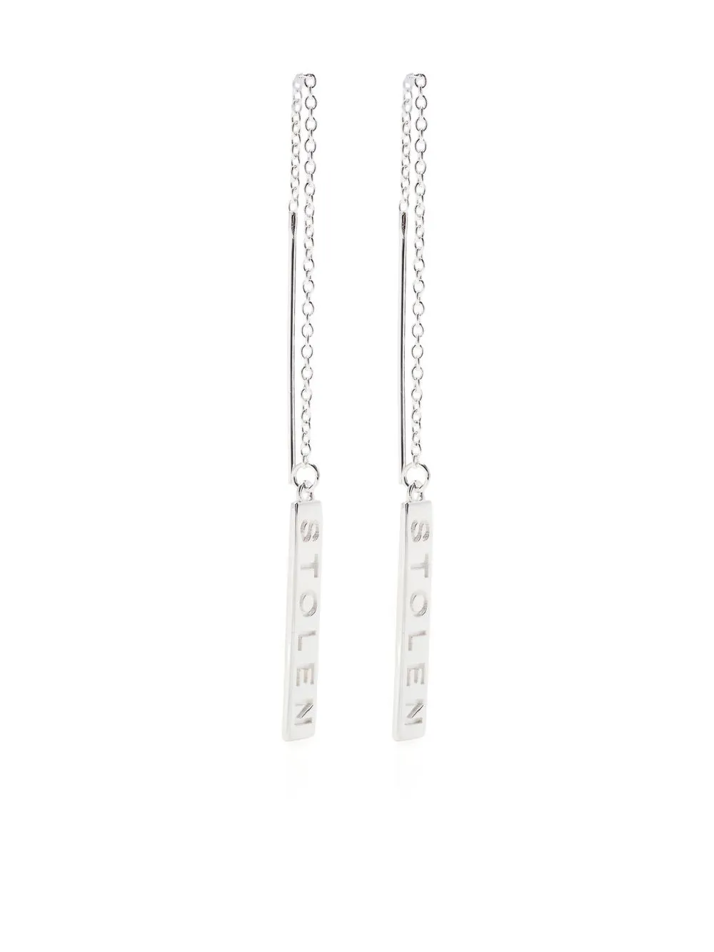 

Stolen Girlfriends Club aretes Falling Bar en plata de ley - Plateado