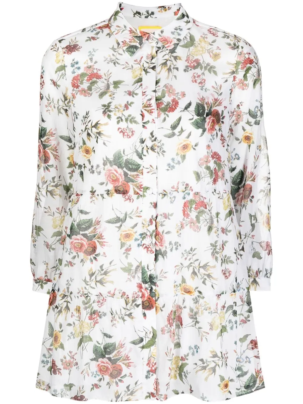 

Erdem Despina floral-print cotton-voile top - White