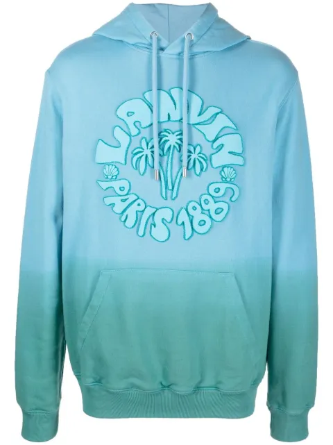 Lanvin hoodie con logo en relieve