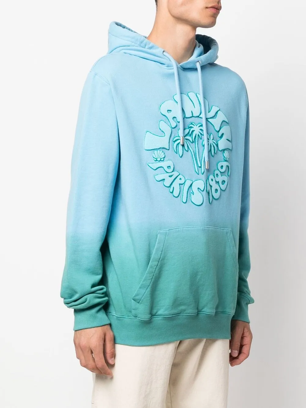  Lanvin Hoodie Mit Ombré Effekt   Blau 