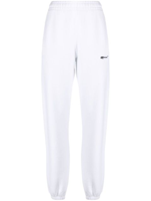 Off-White logo-print cotton track pants Women