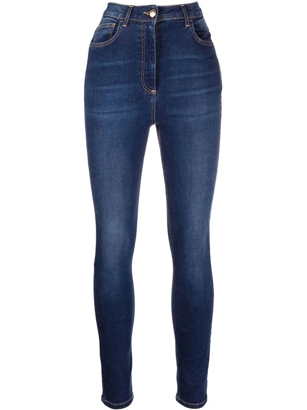 

Elisabetta Franchi skinny jeans con tiro alto - Azul