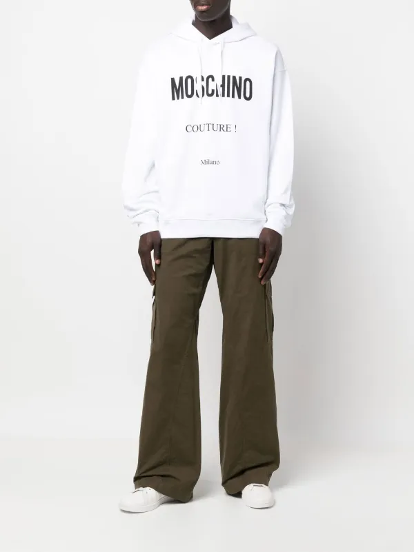 新品MOSCHINO メンズ フードトレーナー品番17067027J
