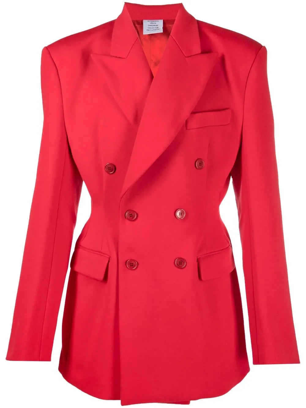 

VETEMENTS blazer con doble botonadura - Rojo