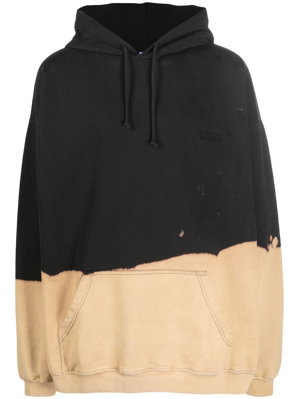 bleached-effect oversized hoodie