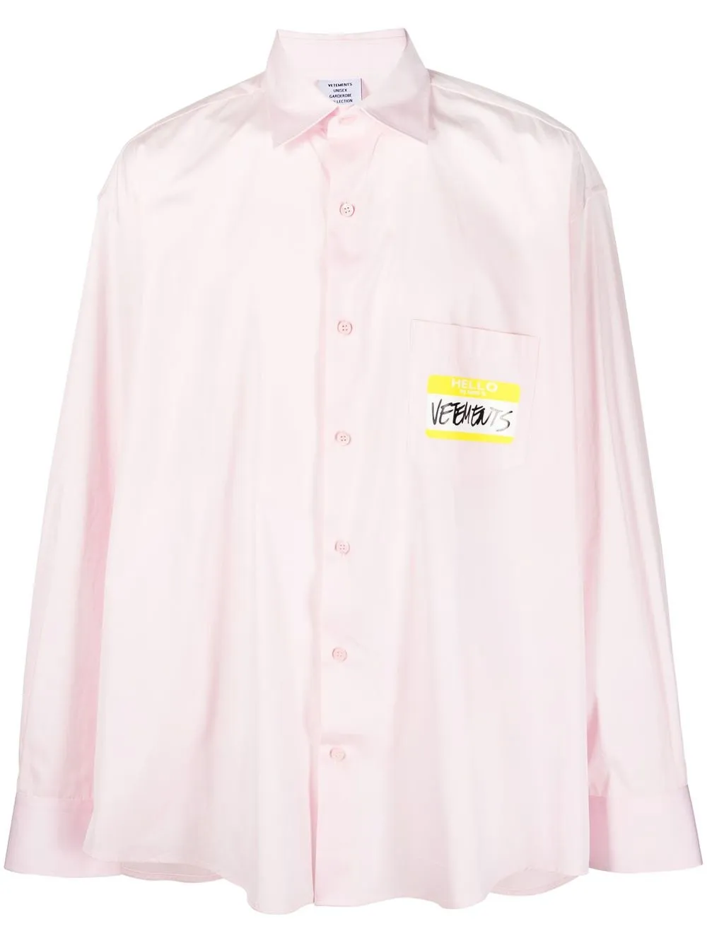 

VETEMENTS camisa con logo estampado - Rosado