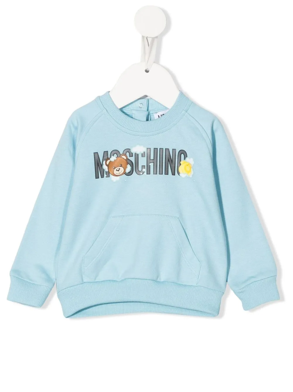 

Moschino Kids sudadera con logo estampado - Azul