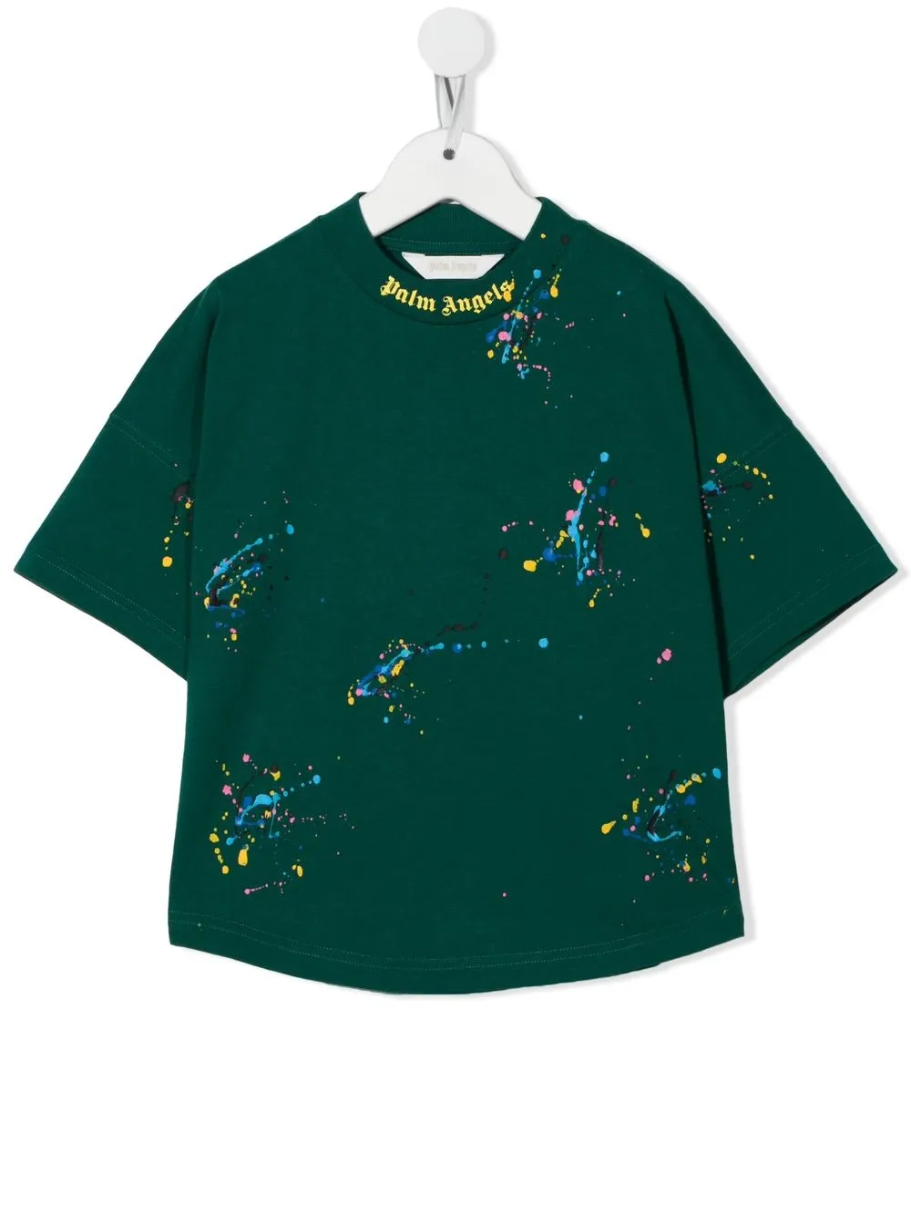 

Palm Angels Kids playera con logo estampado - Verde