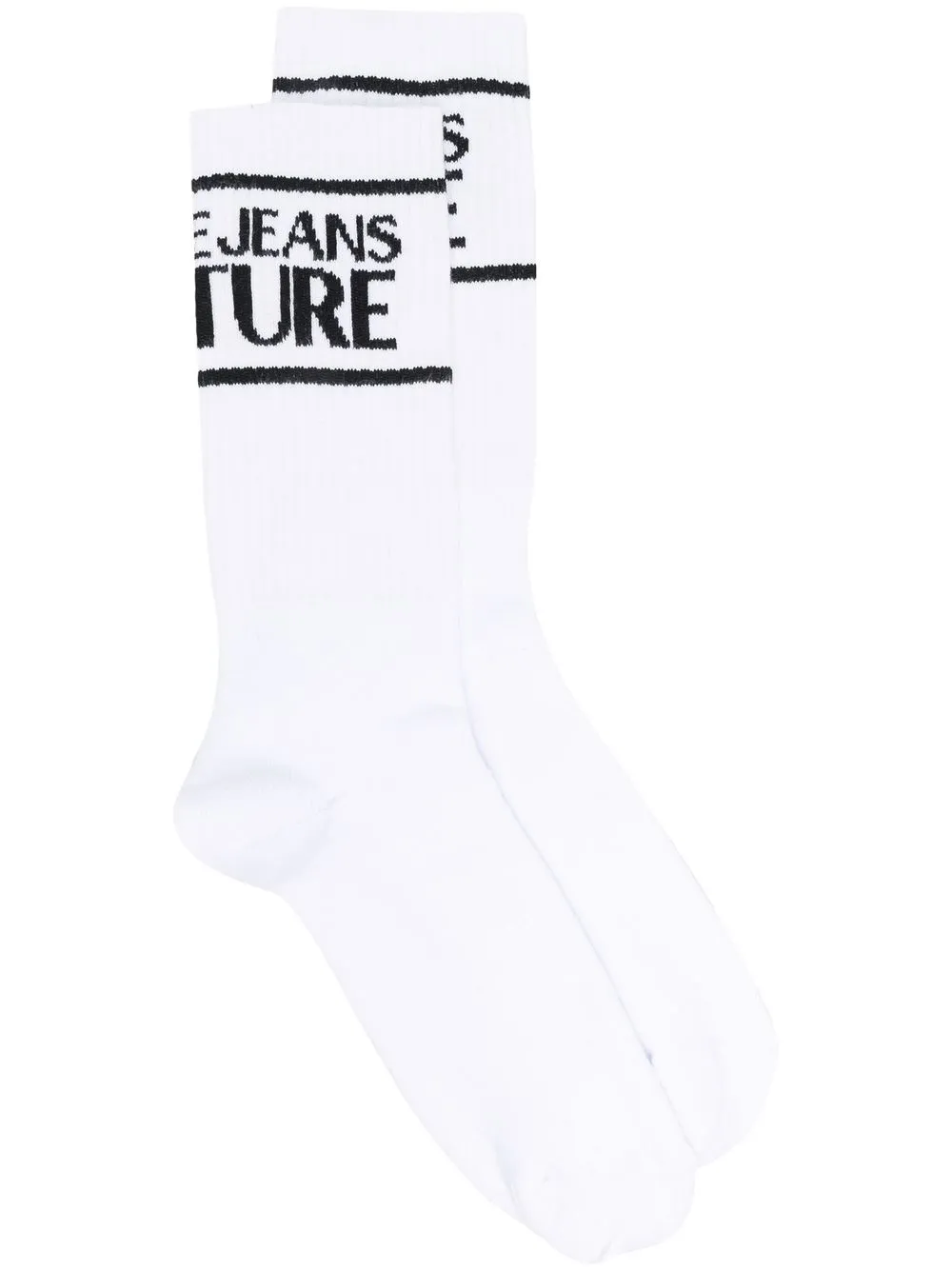 

Versace Jeans Couture intarsia-knit logo socks - White