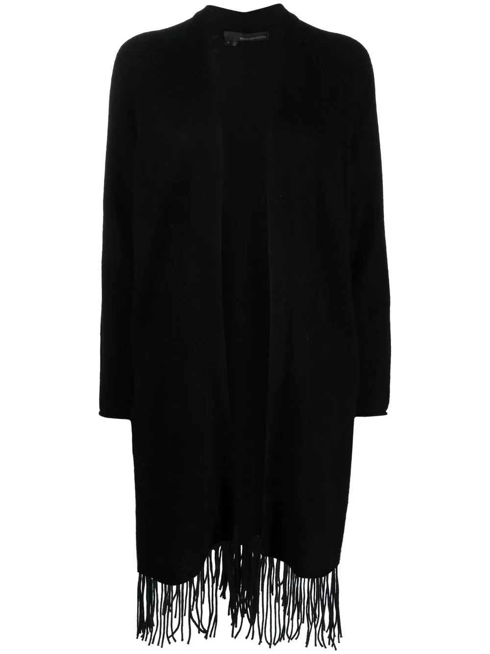 

360Cashmere vestido con flecos - Negro