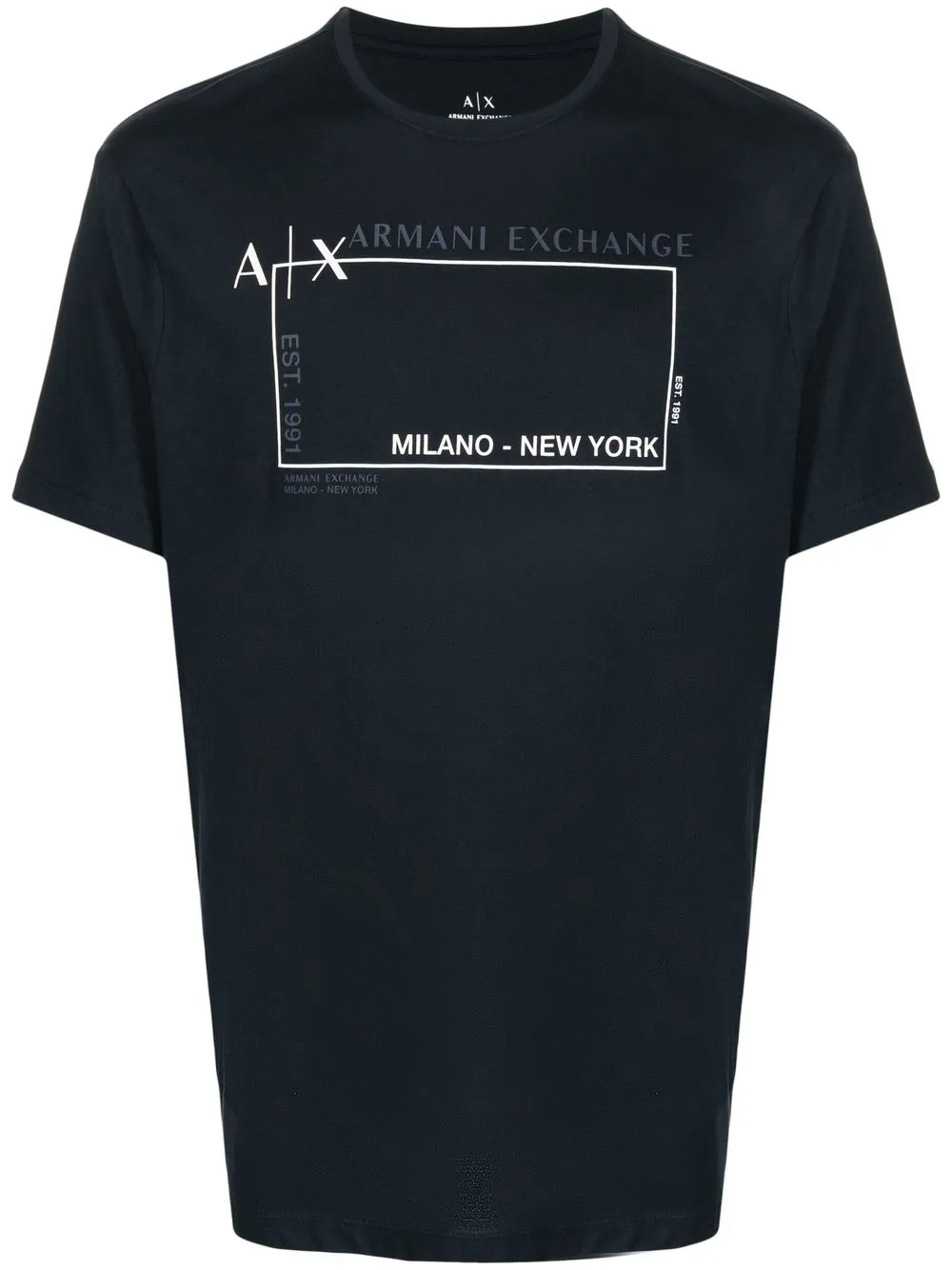 

Armani Exchange playera con logo estampado - Azul
