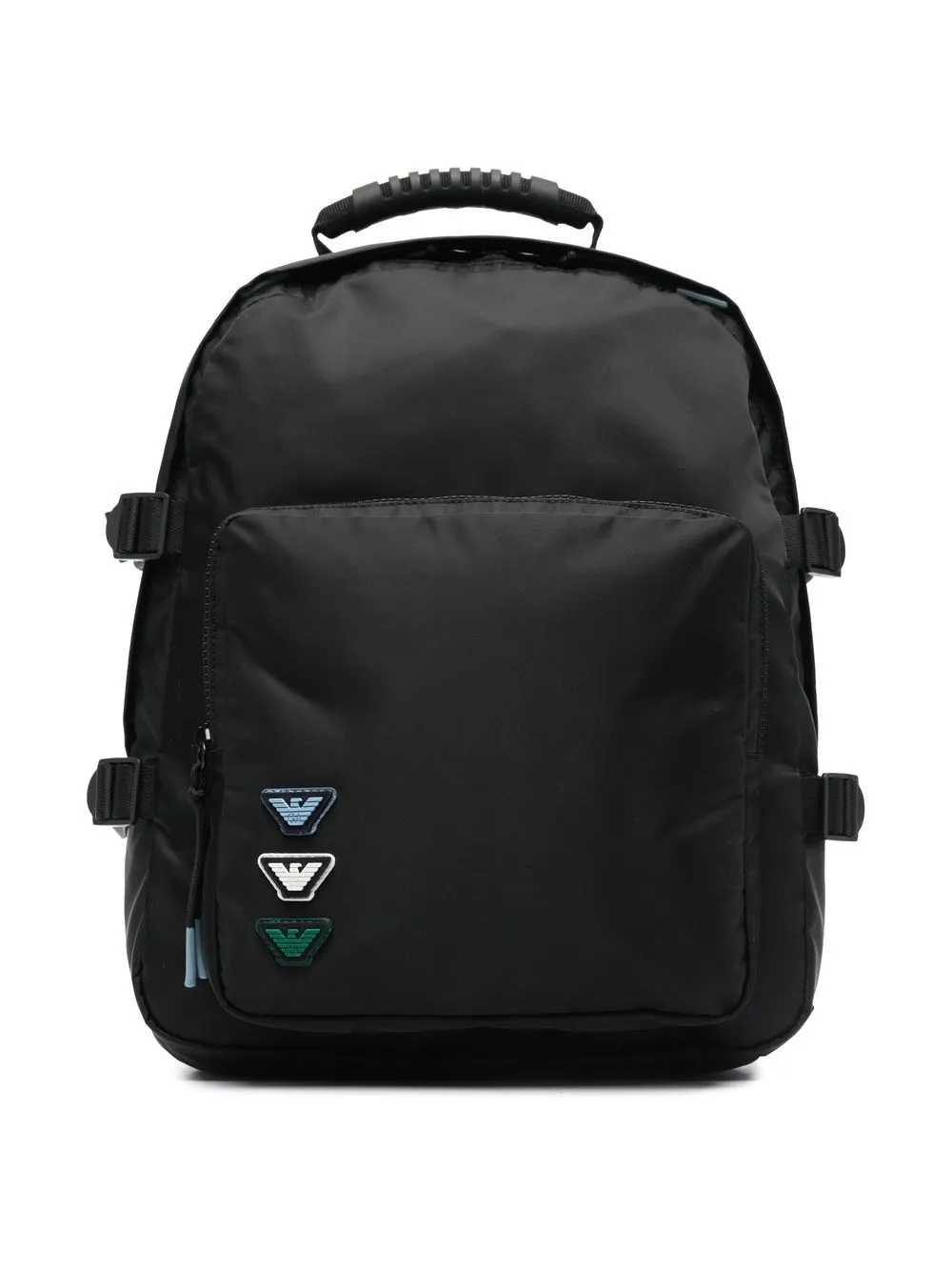 

Emporio Armani Kids multi-pocket logo-patch backpack - Black