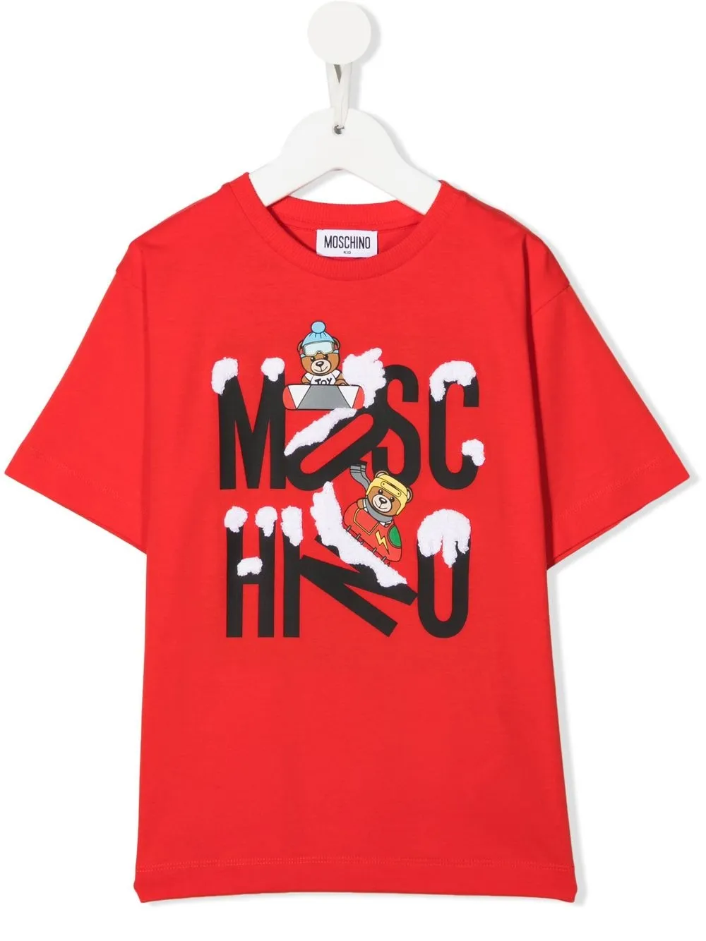 

Moschino Kids logo-print cotton T-shirt - Red