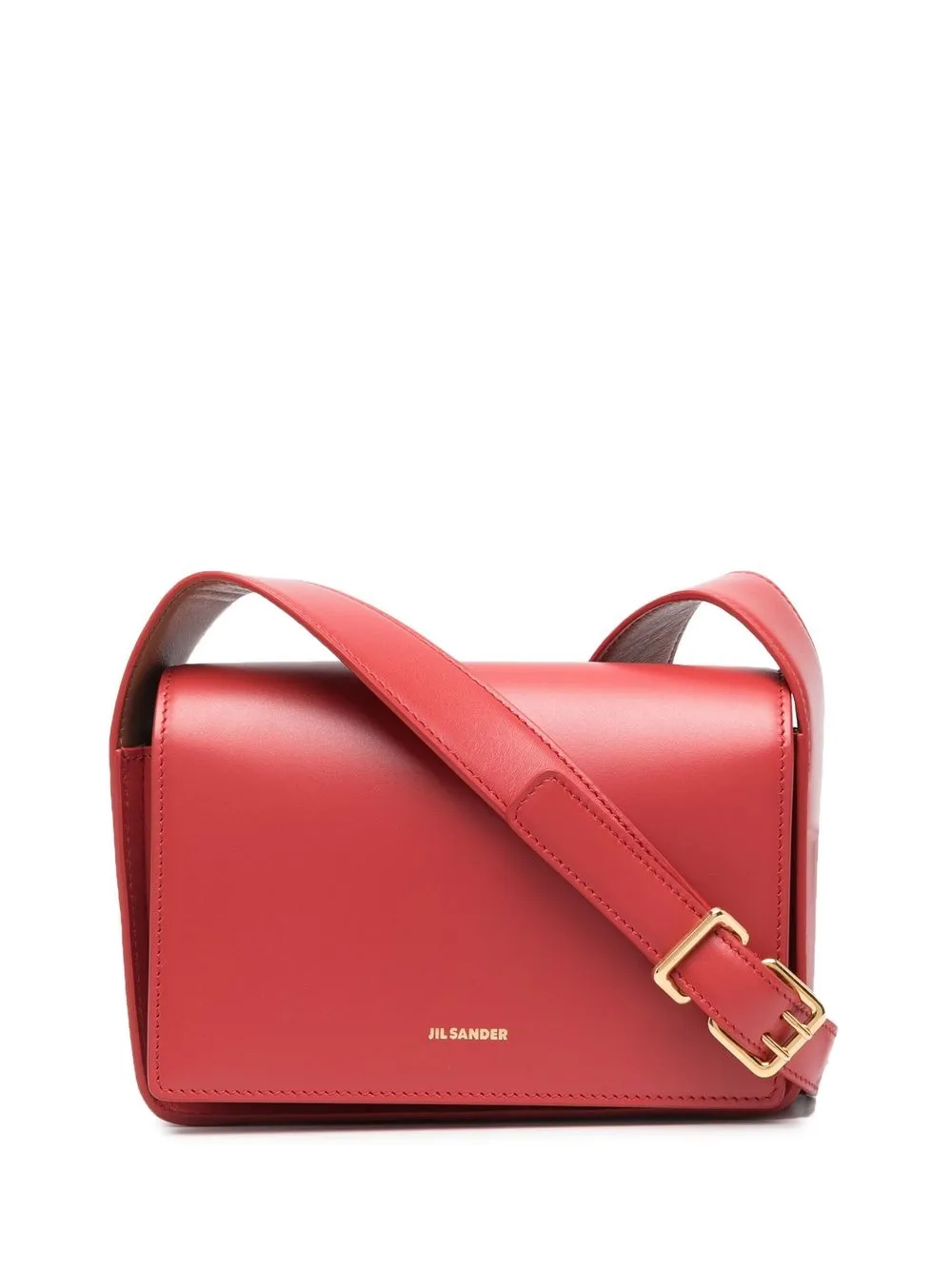 Jil Sander logo-stamp Leather Shoulder Bag - Farfetch