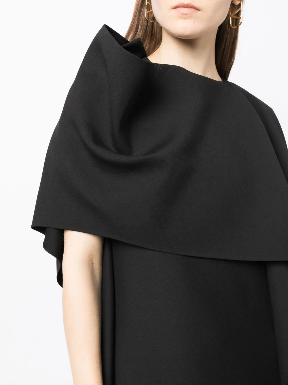 VALENTINO DRAPED MIDI DRESS