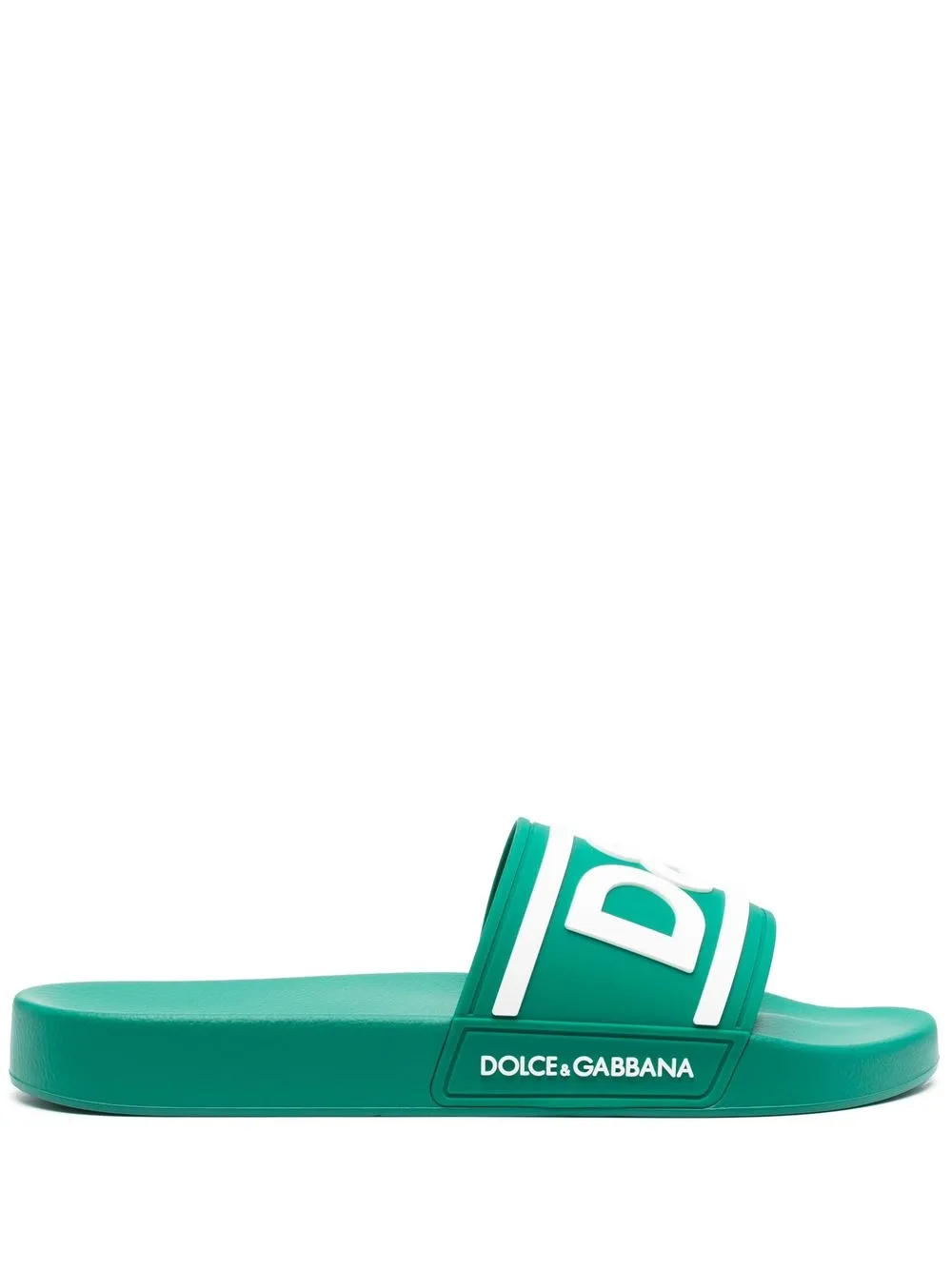 

Dolce & Gabbana flip flops con logo estampado - Verde