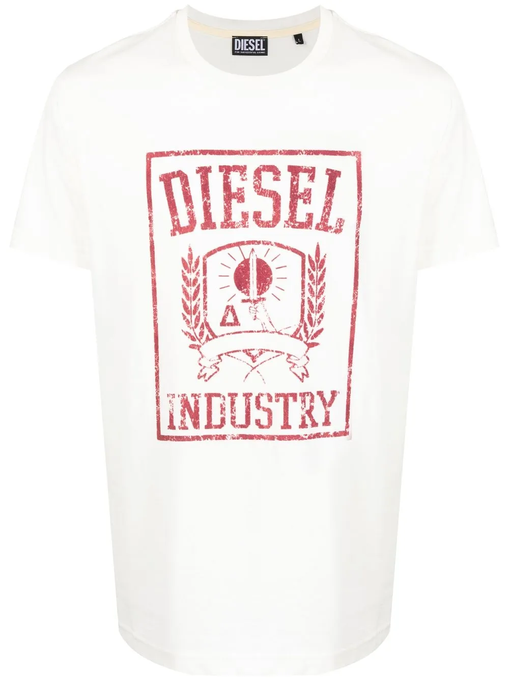 

Diesel playera con logo estampado - Blanco