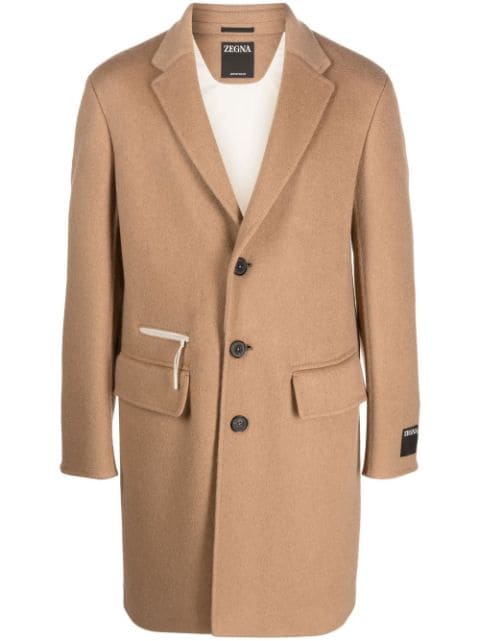 Zegna zip-pocket single-breasted coat