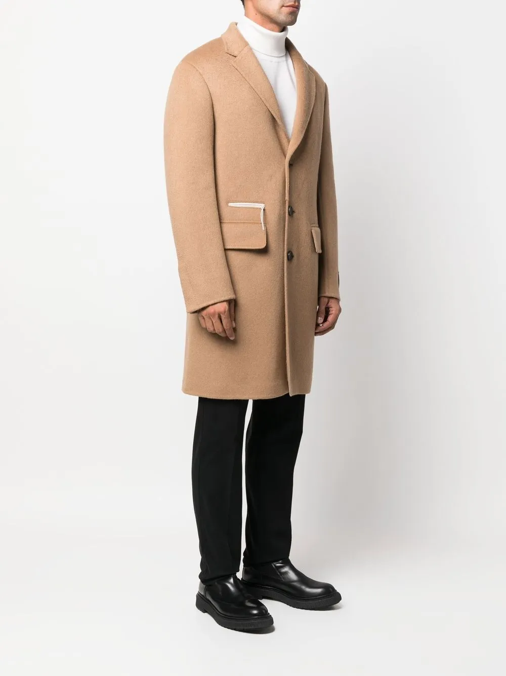  Zegna Mantel Mit Reißverschlusstaschen   Braun 