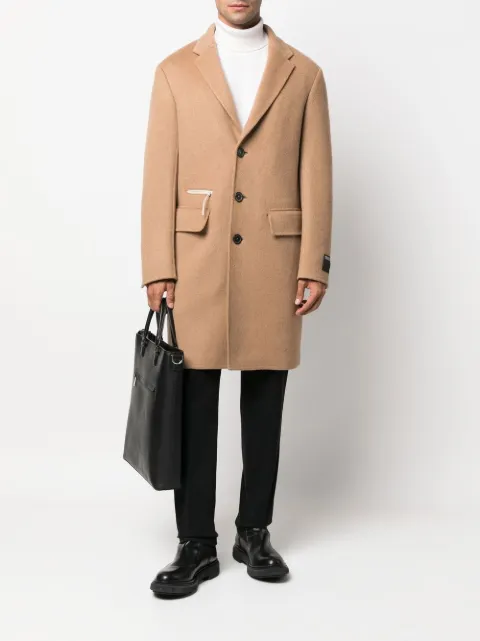 ZEGNA 집포켓 싱글브레스트 코트
