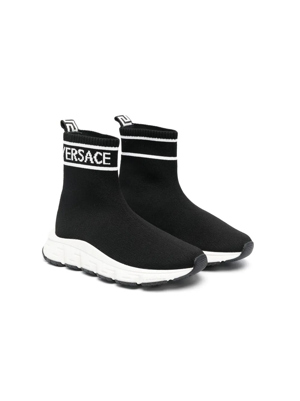 

Versace Kids logo sock sneakers - Black