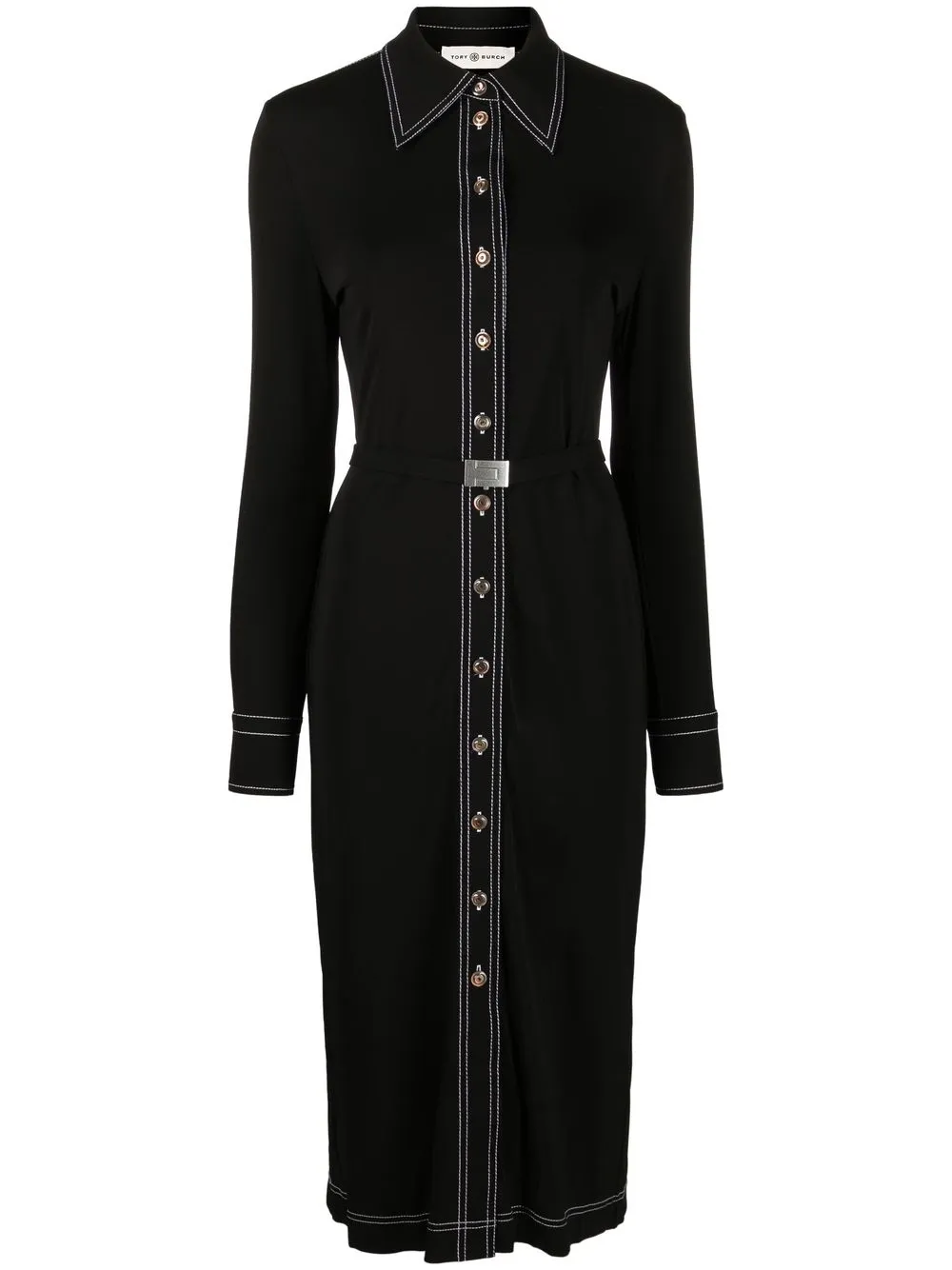 

Tory Burch vestido recto con botones - Negro