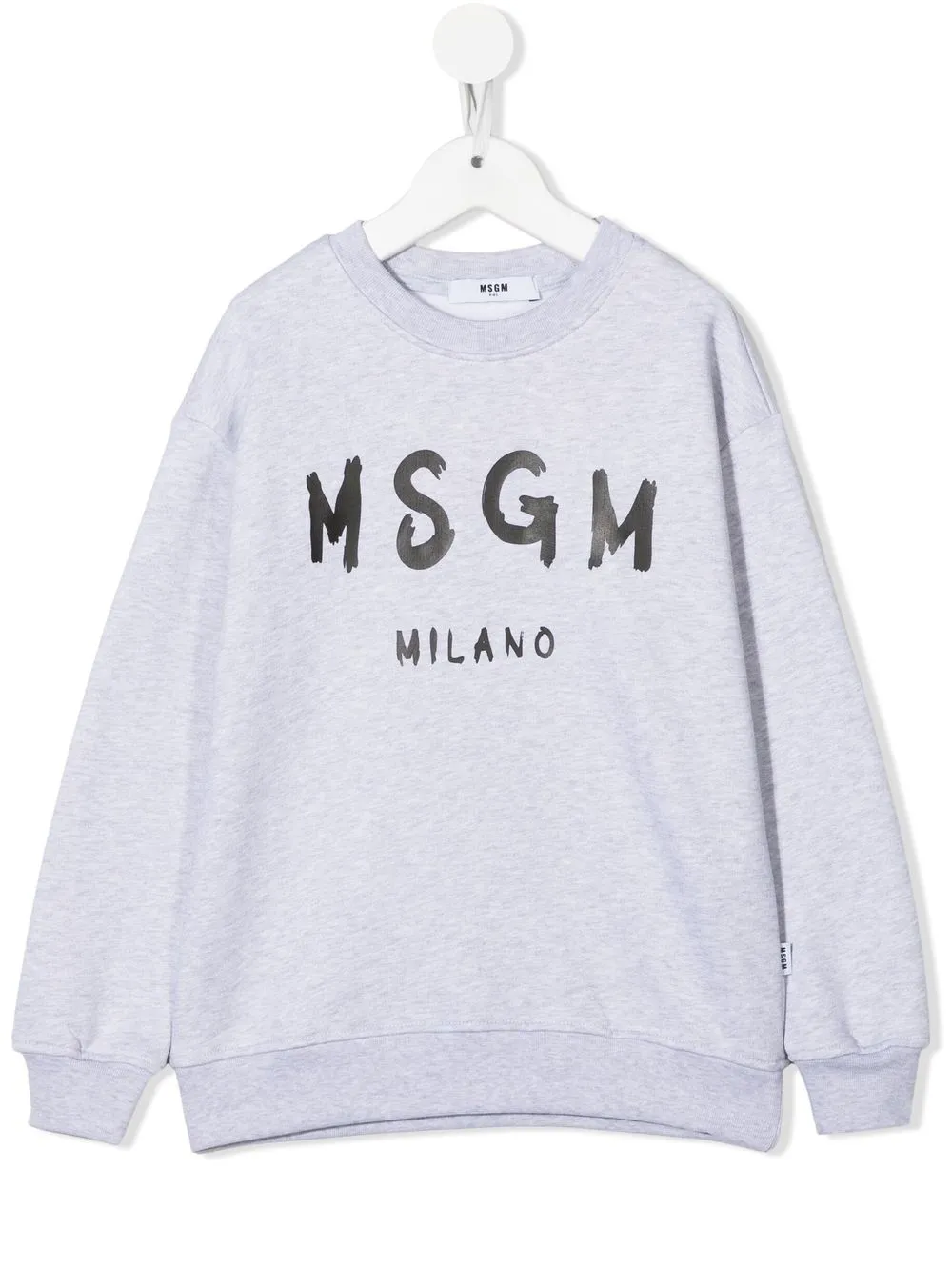 

MSGM Kids sudadera con logo estampado - Gris