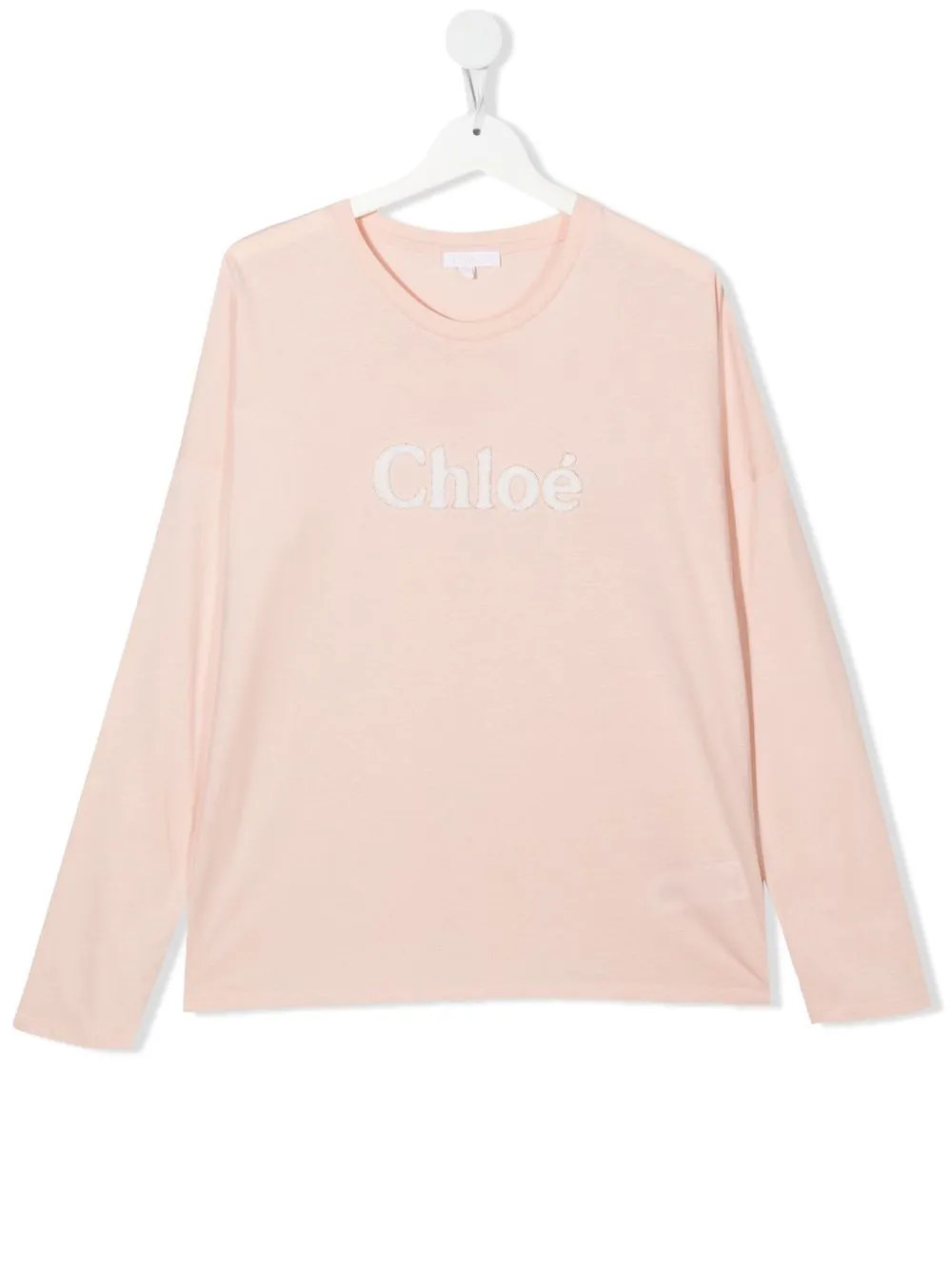 

Chloé Kids playera con logo texturizado - Rosado