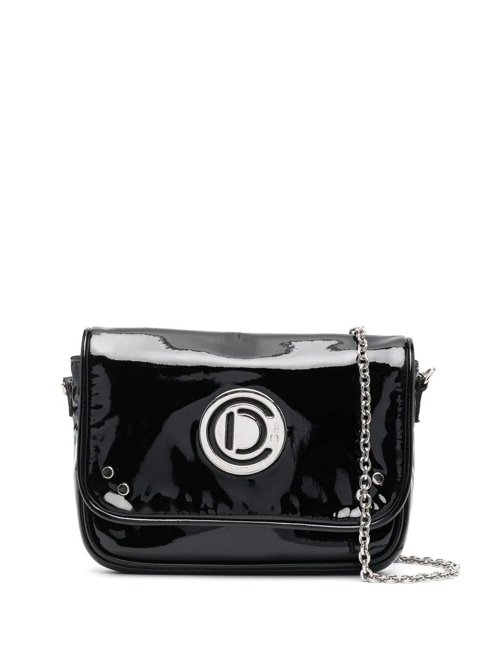 

Christian Dior bolsa crossbody con placa del logo pre-owned - Negro