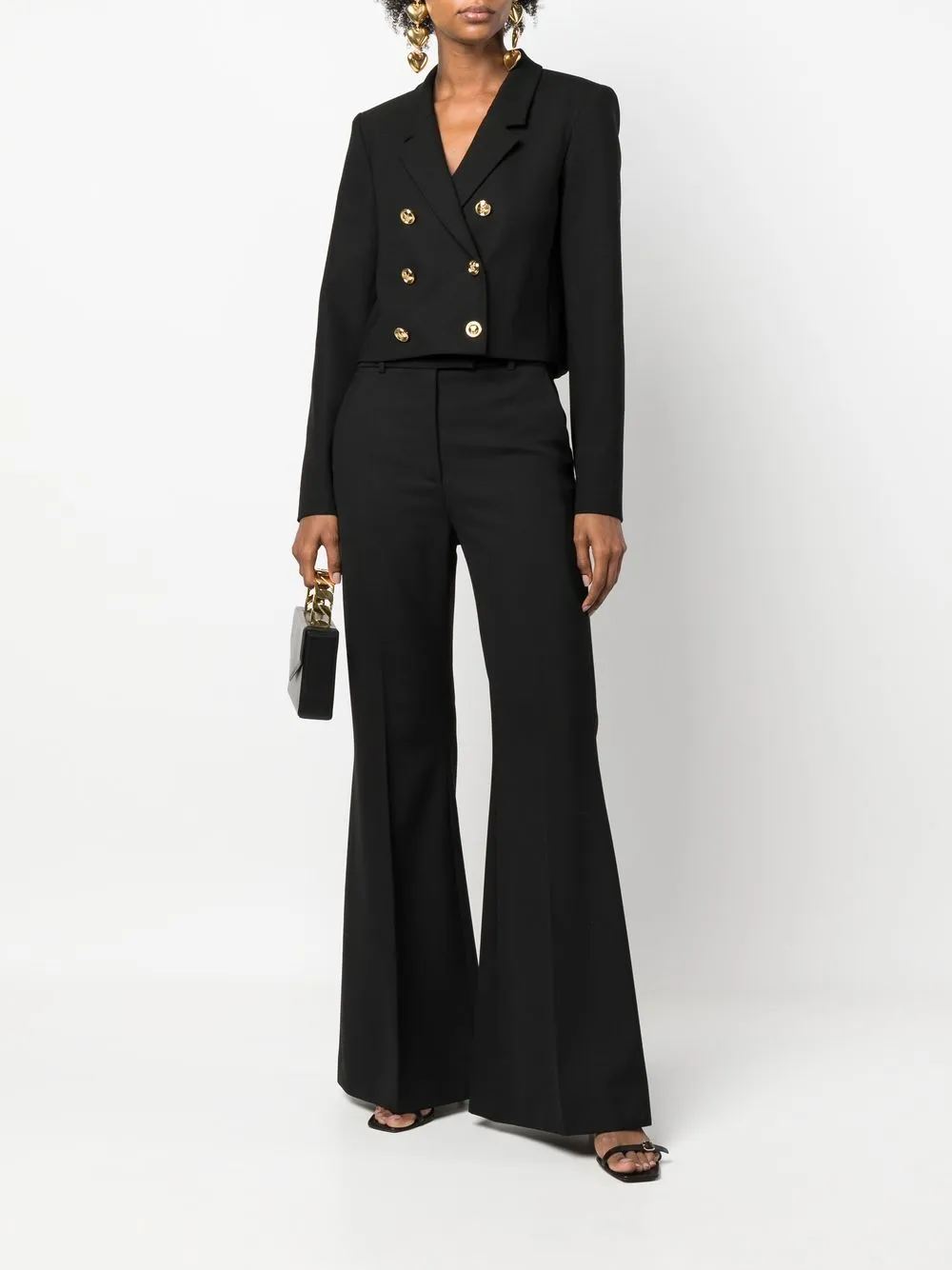 

Giambattista Valli blazer corto con doble botonadura - Negro