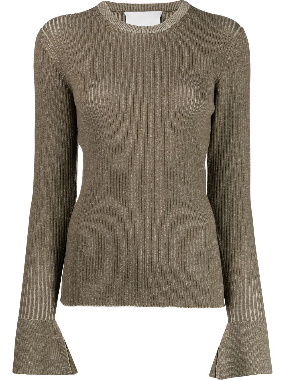 ribbed-knit wool-blend jumper
