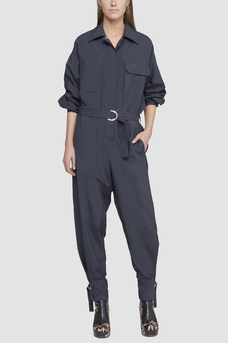 Ripstop Nylon Utility Jumpsuit-blue #0 Ripstop Nylon Utility Jumpsuit, - 2