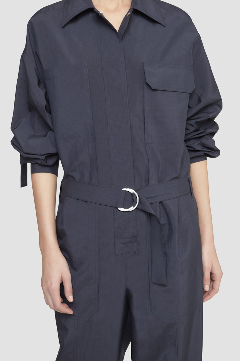 Ripstop Nylon Utility Jumpsuit-blue #1 Ripstop Nylon Utility Jumpsuit, - 1