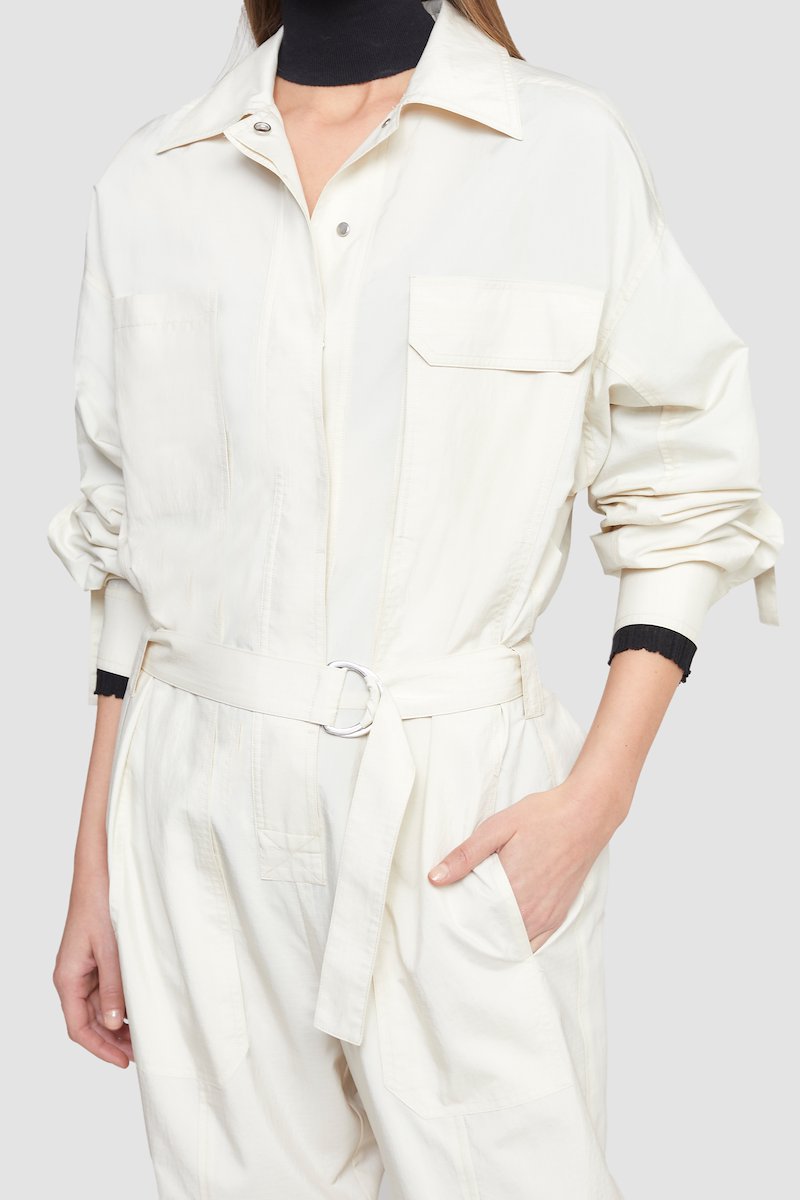 Ripstop Nylon Utility Jumpsuit-parchment #1 Ripstop Nylon Utility Jumpsuit, - 3