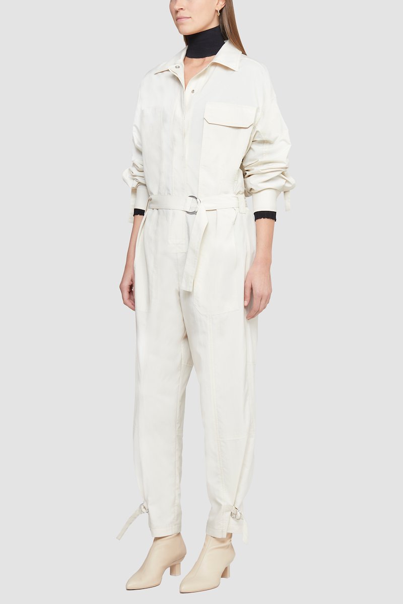 Ripstop Nylon Utility Jumpsuit-parchment #1 Ripstop Nylon Utility Jumpsuit, - 1