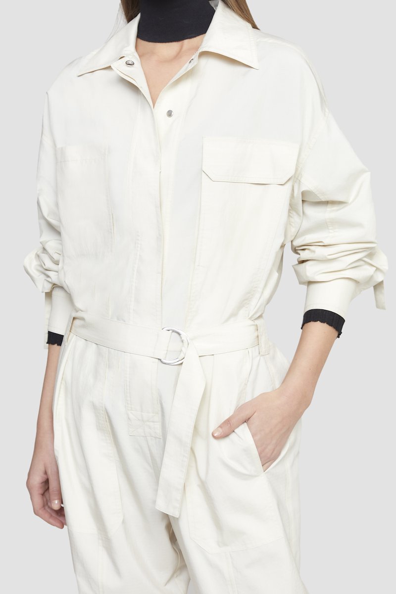 Ripstop Nylon Utility Jumpsuit-parchment #1 Ripstop Nylon Utility Jumpsuit, - 1