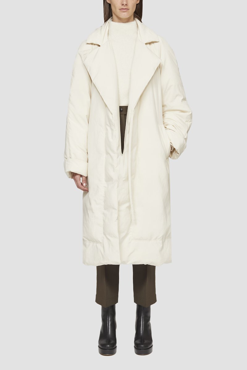 Ripstop Puffer Wrap Trench-parchment #1 Ripstop Puffer Wrap Trench, - 5